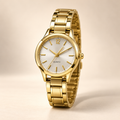 Golden Crystal Watch & Jewellery Set
