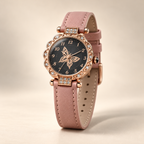 Pink Butterfly Watch & Jewellery Set