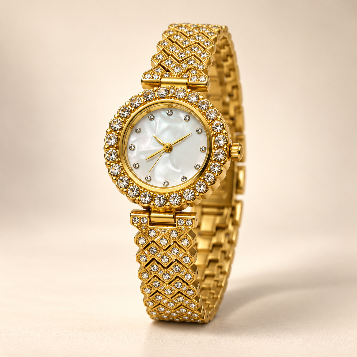 Golden Heart Watch & Jewellery Set