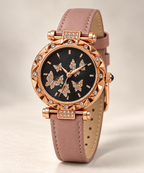Pink Butterfly Watch & Jewellery Set