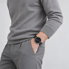 Blue Hour Black Mesh Men's Watch – model portrait
