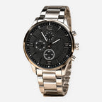 Carbon Noir Silver Bracelet Men's Watch — Full product hero view