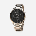 Carbon Noir Silver Bracelet Men's Watch — Studio front view