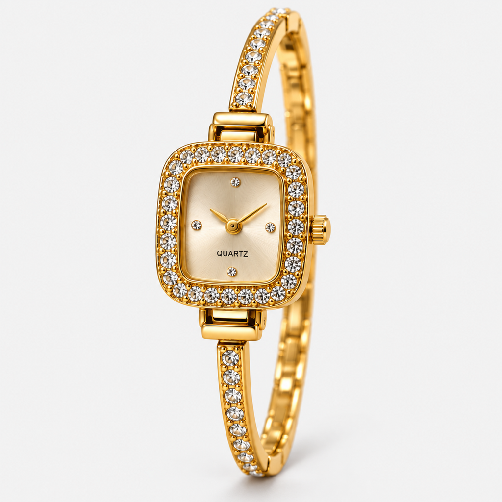 Golden Teardrop crystal watch — studio detail 4