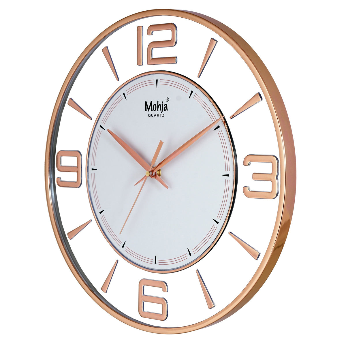 MOHJA 1 – Aurelia Rose Gold Open-Frame Wall Clock | 12 Inch – detail or rear view