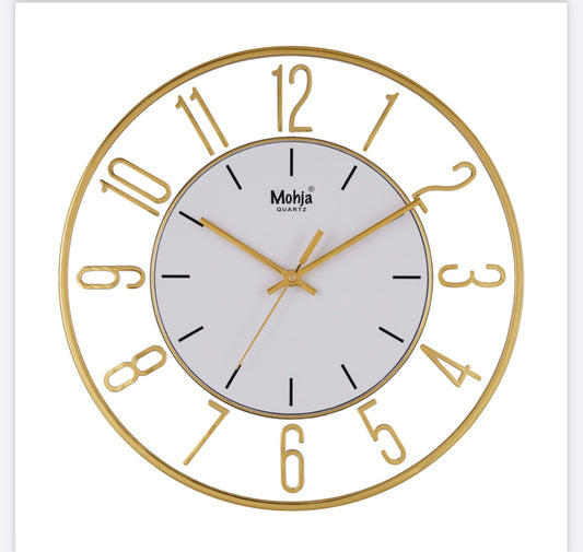 MOHJA 2 – Golden Halo Open-Frame Wall Clock | 12 Inch – rear view