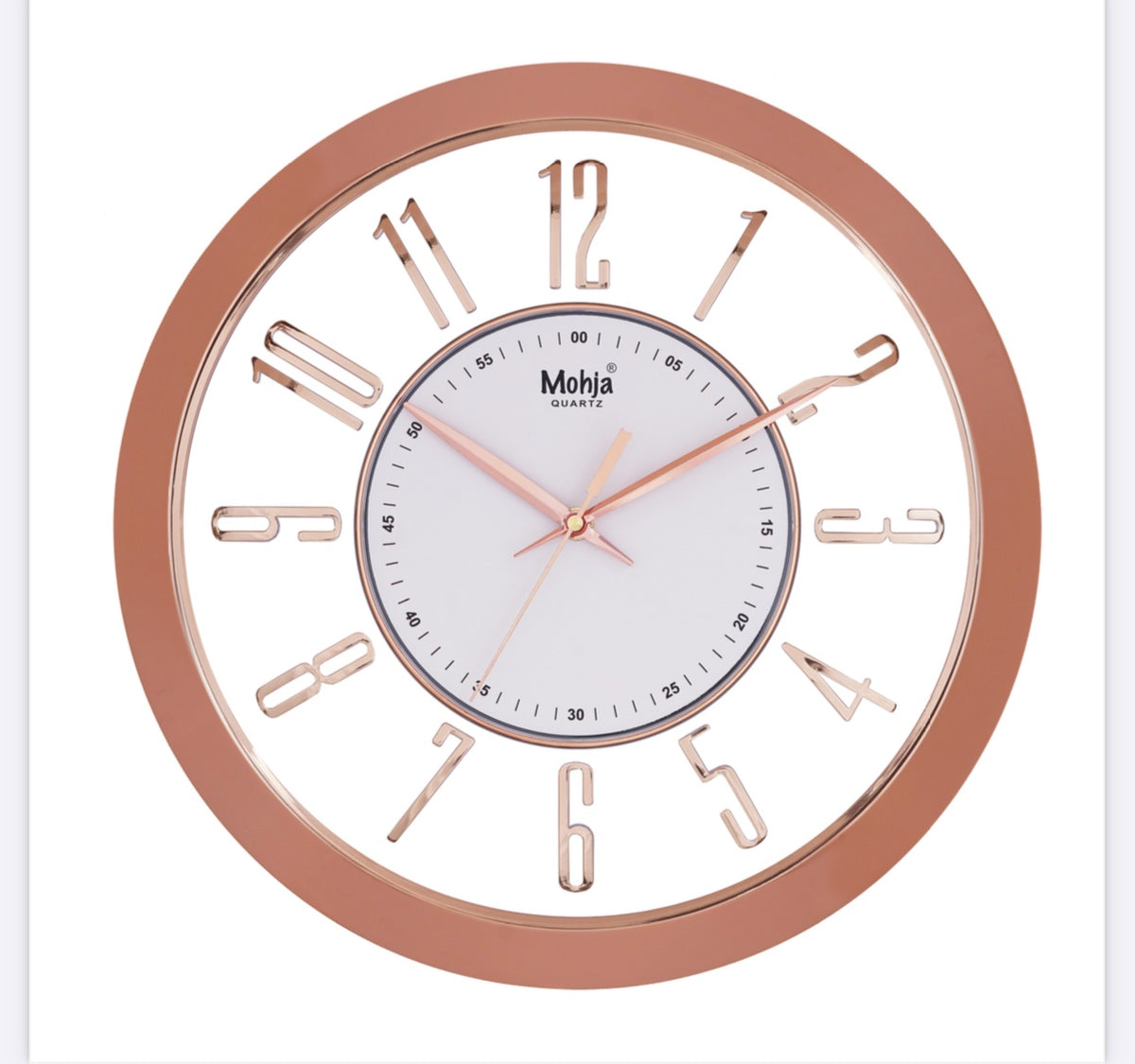 MOHJA 4 – Copper Aura Open-Frame Wall Clock | 12 Inch – front view
