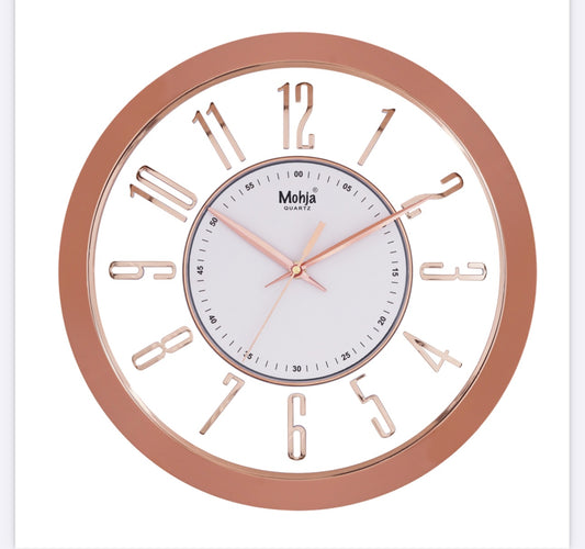 MOHJA 4 – Copper Aura Open-Frame Wall Clock | 12 Inch – front view