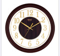 MOHJA 5 – Heritage Burgundy & Gold Round Wall Clock | 12 Inch – front view