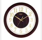 MOHJA 5 – Heritage Burgundy & Gold Round Wall Clock | 12 Inch – front view