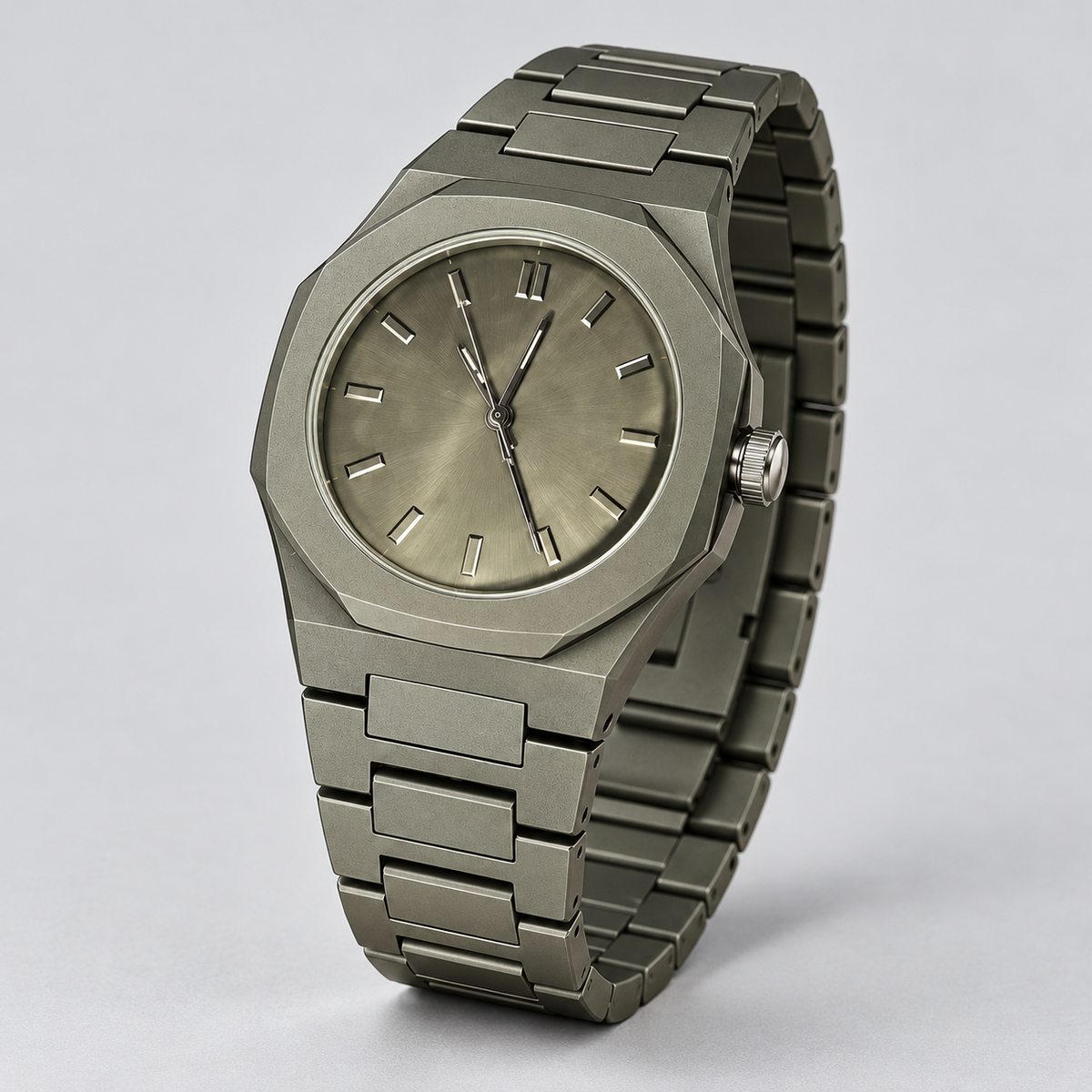Slate Monochrome Integrated Men's Watch - angled