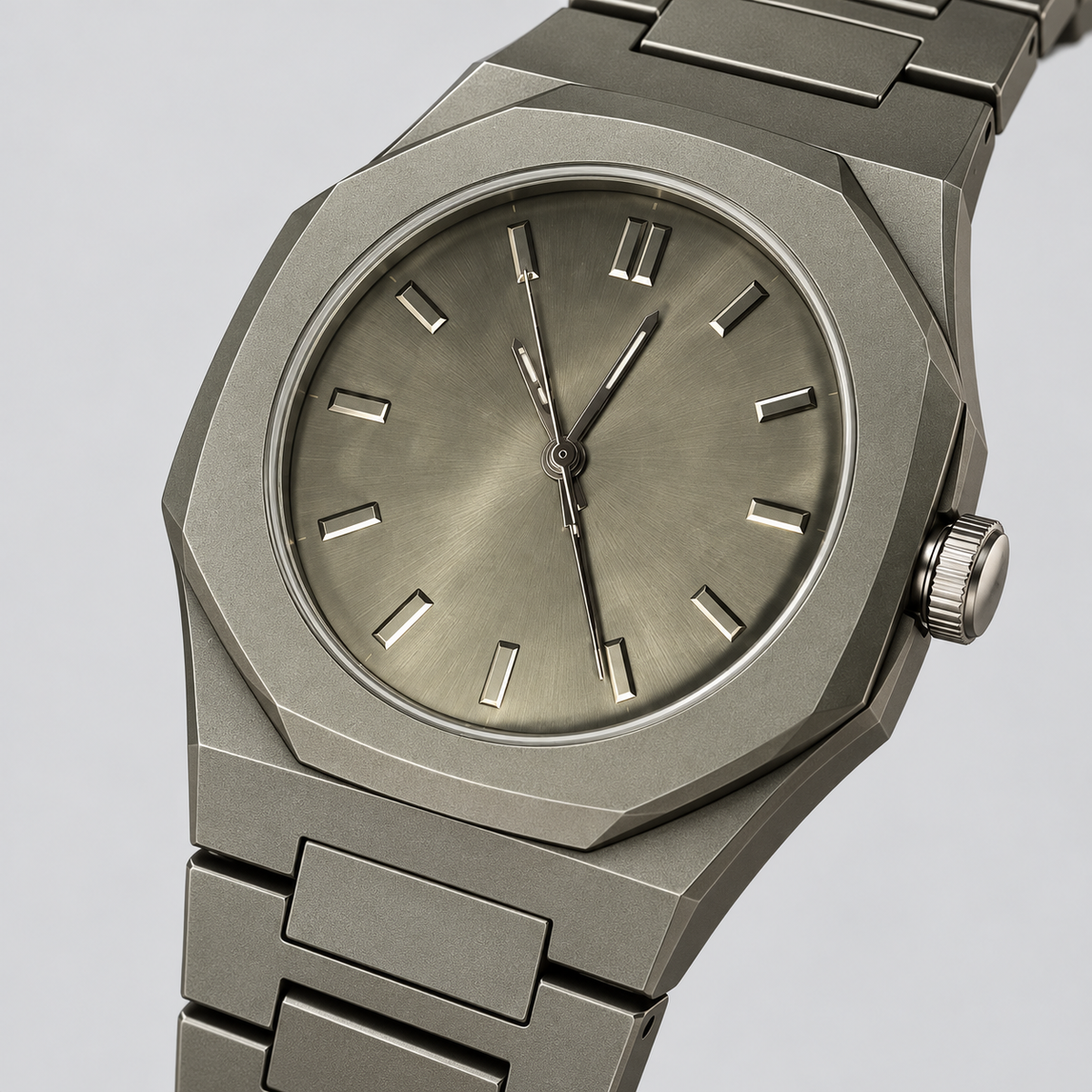 Slate Monochrome Integrated Men's Watch - dial-closeup