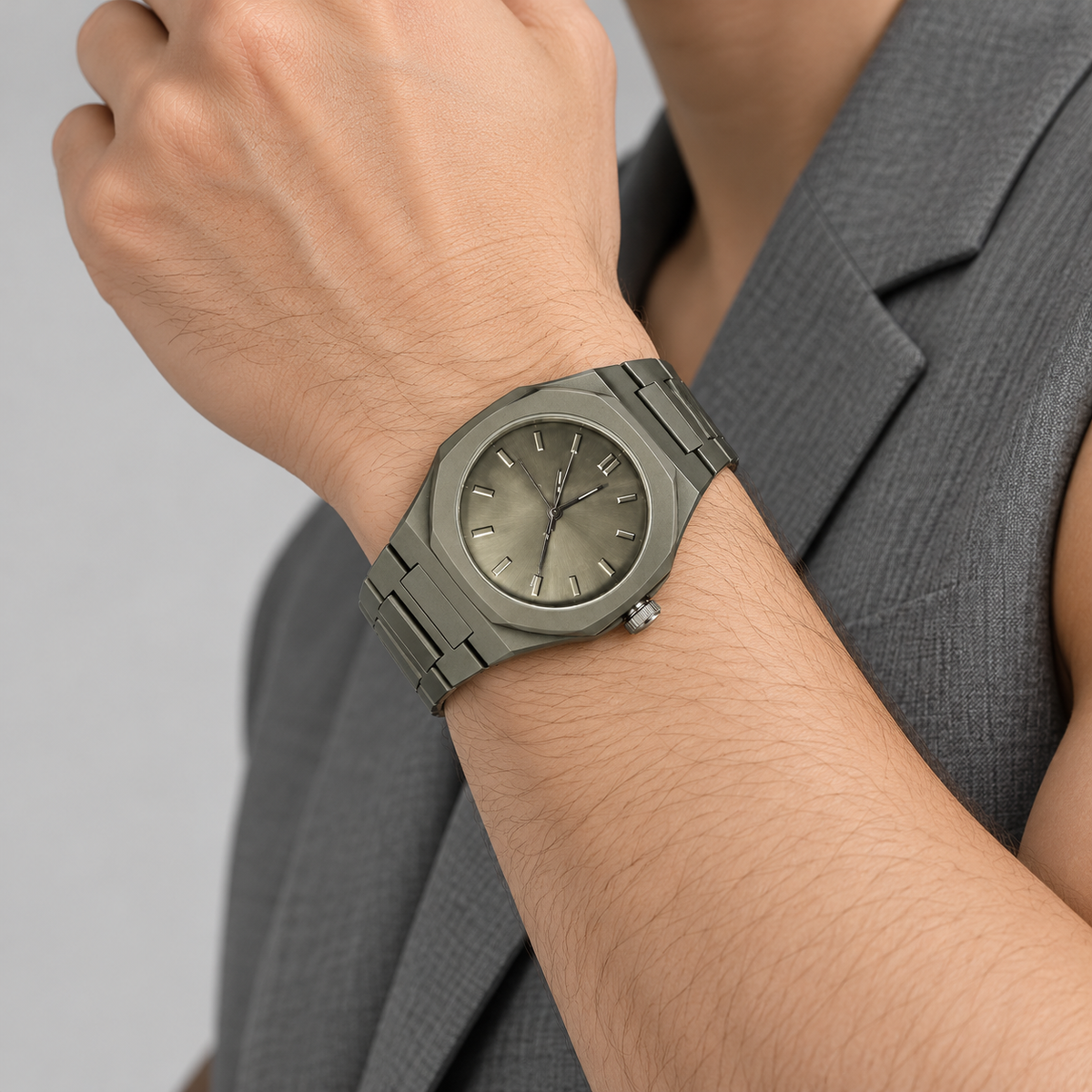 Slate Monochrome Integrated Men's Watch - lifestyle