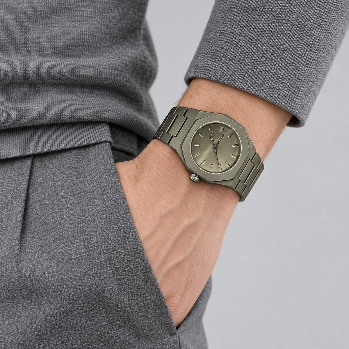 Slate Monochrome Integrated Men's Watch - wrist-one
