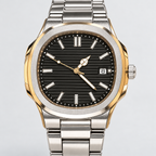 Urban Tonneau Black Dial Men's Watch — dial closeup