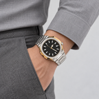 Urban Tonneau Black Dial Men's Watch — relaxed wrist corrected