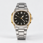 Urban Tonneau Black Dial Men's Watch — studio front view