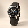 Onyx Classic Black Dial Leather Strap Men's Watch - YJWM1