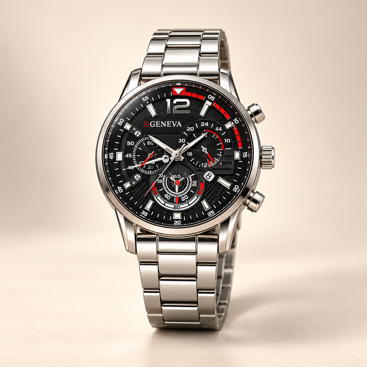 Redline Sport Silver Bracelet Men's Watch - YJWM3