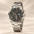 Midnight Executive Silver Bracelet Men's Watch - YJWM5
