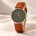 Olive Heritage Tan Leather Strap Men's Watch - YJWM7