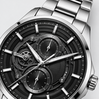 Midnight Mechanica Silver Bracelet Men's Watch - lifestyle pocket view
