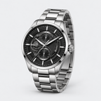 Midnight Mechanica Silver Bracelet Men's Watch - lifestyle standing view